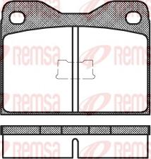 Remsa 0008.10 - Тормозные колодки, дисковые, комплект autosila-amz.com