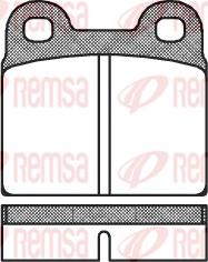 Remsa 0007.00 - Тормозные колодки, дисковые, комплект autosila-amz.com