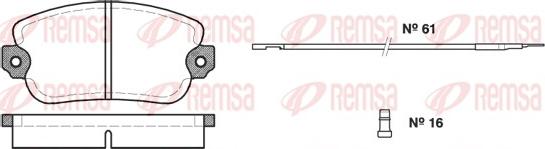 Remsa 0024.02 - Тормозные колодки, дисковые, комплект autosila-amz.com