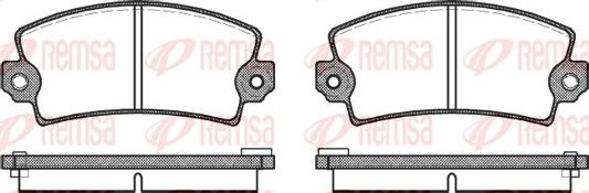 Remsa 0021.06 - Тормозные колодки, дисковые, комплект autosila-amz.com
