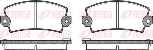 Remsa 0021.16 - Тормозные колодки, дисковые, комплект autosila-amz.com