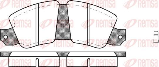 Remsa 0023.02 - Тормозные колодки, дисковые, комплект autosila-amz.com