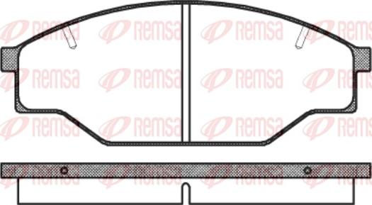 Remsa 0197.10 - Тормозные колодки, дисковые, комплект autosila-amz.com