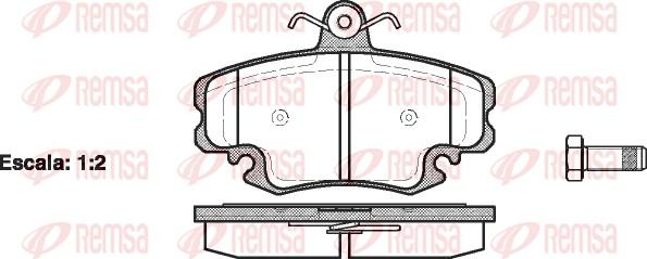 Remsa 0141.20 - Тормозные колодки, дисковые, комплект autosila-amz.com