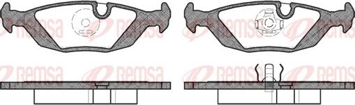 Remsa 0155.00 - Тормозные колодки, дисковые, комплект autosila-amz.com