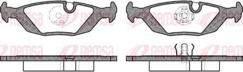 Remsa 0155.10 - Тормозные колодки, дисковые, комплект autosila-amz.com