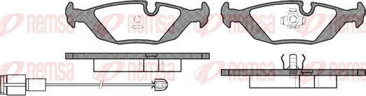 Remsa 0155.12 - Тормозные колодки, дисковые, комплект autosila-amz.com