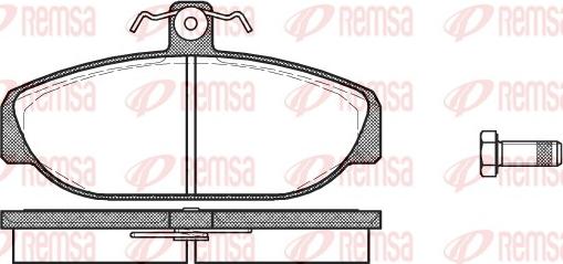 Remsa 0156.10 - Тормозные колодки, дисковые, комплект autosila-amz.com