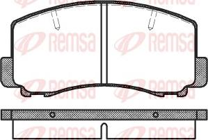 Remsa 0165.00 - Тормозные колодки, дисковые, комплект autosila-amz.com