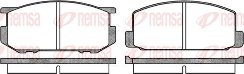 Remsa 0109.00 - Тормозные колодки, дисковые, комплект autosila-amz.com