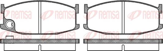 Remsa 0108.10 - Тормозные колодки, дисковые, комплект autosila-amz.com