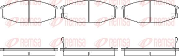 Remsa 0115.02 - Тормозные колодки, дисковые, комплект autosila-amz.com