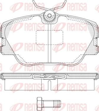 Remsa 0189.00 - Тормозные колодки, дисковые, комплект autosila-amz.com