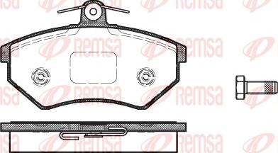 Remsa 0134.40 - 134 40 FDB775=571357B !колодки дисковые п.\ Audi 80 1.6/1.9TD 91-94, VW Golf III/Passat 88-97 autosila-amz.com