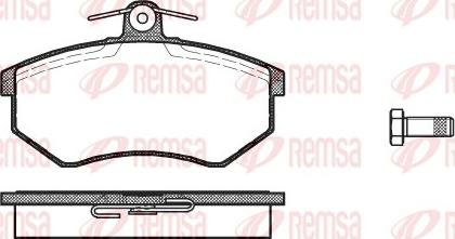 Remsa 0134.00 - 134 00 FDB211=571357B !колодки дисковые п.\ Audi 80 1.6-1.9D 86-91, VW Golf II 1.8GTi 88-91 autosila-amz.com