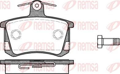 Remsa BPM0135.40 - Тормозные колодки, дисковые, комплект autosila-amz.com