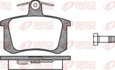 Remsa 0135.20 - Колодки тормозные дисковые задн. Audi 80/90/100/A4/A6/A8 <98 autosila-amz.com