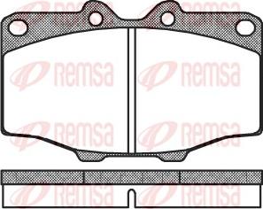 Remsa 0132.00 - Тормозные колодки, дисковые, комплект autosila-amz.com