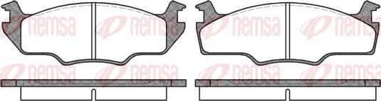 Remsa 0121.00 - Тормозные колодки, дисковые, комплект autosila-amz.com