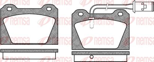 Remsa 0123.02 - Тормозные колодки, дисковые, комплект autosila-amz.com