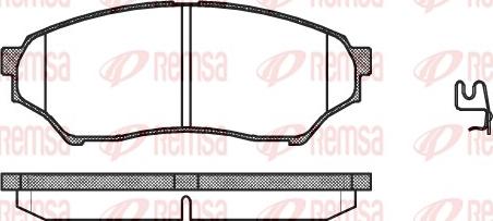 Remsa 0845.01 - Тормозные колодки, дисковые, комплект autosila-amz.com