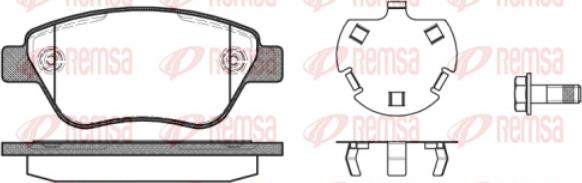 Remsa 0858.30 - Тормозные колодки, дисковые, комплект autosila-amz.com