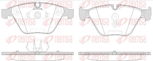 Remsa 0857.50 - Тормозные колодки, дисковые, комплект autosila-amz.com