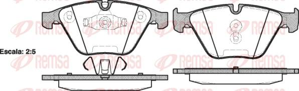 Remsa 0857.10 - Тормозные колодки, дисковые, комплект autosila-amz.com