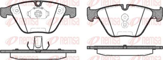 Remsa 0857.30 - Тормозные колодки, дисковые, комплект autosila-amz.com