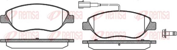 Remsa 0860.02 - Тормозные колодки, дисковые, комплект autosila-amz.com