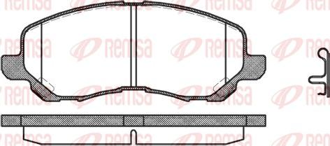 Remsa 0804.12 - Тормозные колодки, дисковые, комплект autosila-amz.com