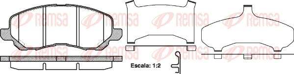 Remsa 0804.31 - Тормозные колодки, дисковые, комплект autosila-amz.com