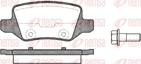 Remsa 0818.00 - Тормозные колодки, дисковые, комплект autosila-amz.com