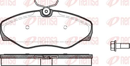 Remsa 0834.00 - Тормозные колодки, дисковые, комплект autosila-amz.com