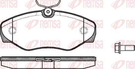 Remsa 0834.10 - Тормозные колодки, дисковые, комплект autosila-amz.com