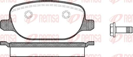 Remsa 0878.00 - Тормозные колодки, дисковые, комплект autosila-amz.com