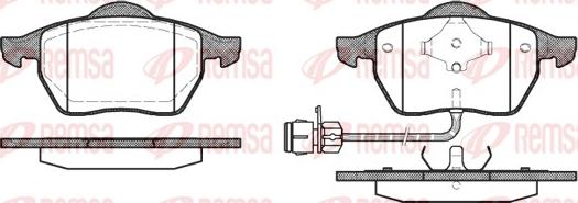Remsa 0390.02 - Колодки тормозные дисковые передн. Audi 100 91-94/A4 95-00/A6 94-97 autosila-amz.com