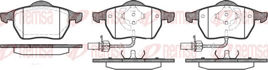 Remsa 0390.22 - Колодки тормозные дисковые передние Audi A6 1.8T/2.0/2.5 autosila-amz.com