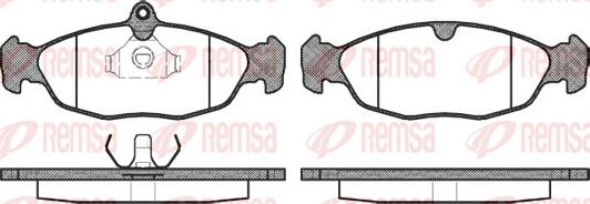 Remsa 0393.00 - Колодки тормозные дисковые передн. Opel Vectra A/Astra F 1.4i-1.8i/1.7D/TD 91-98 autosila-amz.com