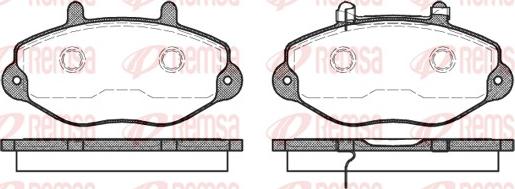 Remsa 0392.02 - Тормозные колодки, дисковые, комплект autosila-amz.com