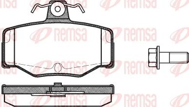 Remsa 0343.00 - Тормозные колодки, дисковые, комплект autosila-amz.com