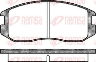 Remsa 0357.00 - Тормозные колодки, дисковые, комплект autosila-amz.com