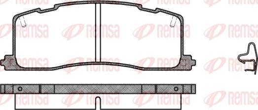 Remsa 0367.00 - Тормозные колодки, дисковые, комплект autosila-amz.com