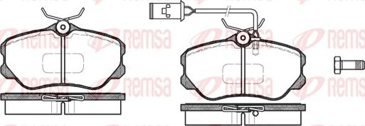 Remsa 0303.12 - Тормозные колодки, дисковые, комплект autosila-amz.com