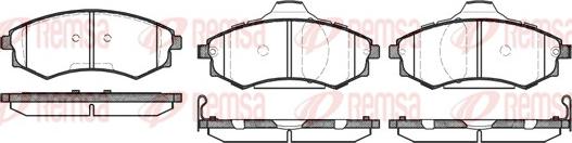 Remsa 0318.05 - Тормозные колодки, дисковые, комплект autosila-amz.com