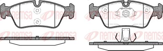 Remsa 0384.40 - Тормозные колодки, дисковые, комплект autosila-amz.com