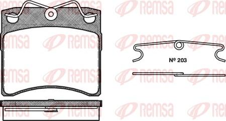 Remsa 0385.00 - Колодки тормозные дисковые передн. VW T4 1.8i-2.5TDi 90-98 диск 15 autosila-amz.com