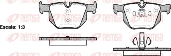 Remsa 0381.70 - Тормозные колодки, дисковые, комплект autosila-amz.com