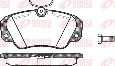 Remsa 0382.00 - Тормозные колодки, дисковые, комплект autosila-amz.com