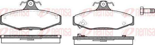 Remsa 0335.02 - Тормозные колодки, дисковые, комплект autosila-amz.com